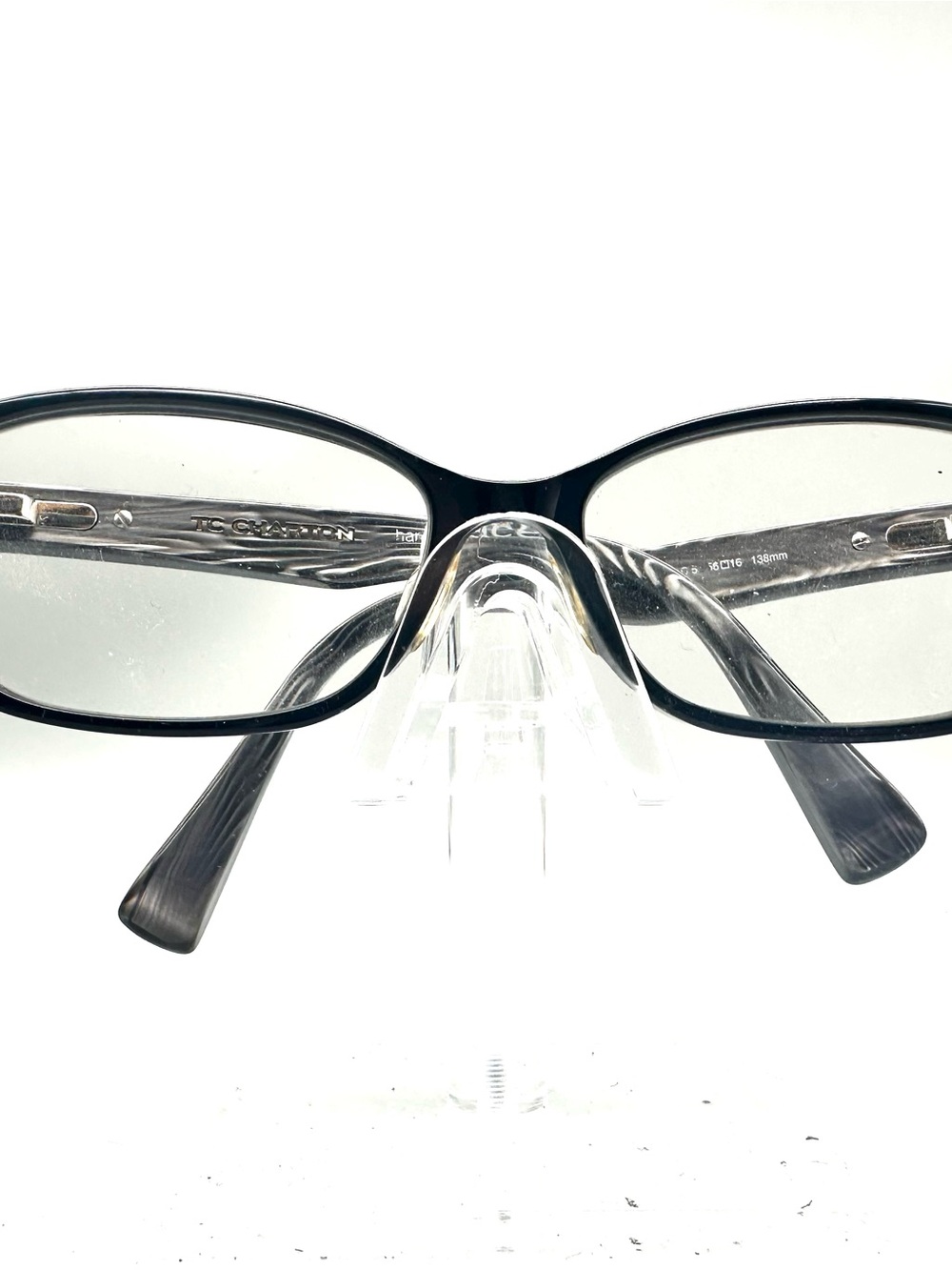 TC Charton ANA-LARGE C.5 Asian Fit Eyeglasses Black Grey Woodgrain Handmade 56mm